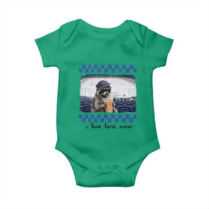 Hockey Mom Raccoon Iced Coffee Baby Onesie I Live Here Now TS14 Irish Green Print Your Wear