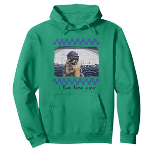 Hockey Mom Raccoon Iced Coffee Hoodie I Live Here Now TS14 Irish Green Print Your Wear