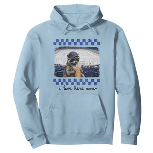 Hockey Mom Raccoon Iced Coffee Hoodie I Live Here Now TS14 Light Blue Print Your Wear