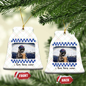 Hockey Mom Raccoon Iced Coffee Ceramic Ornament I Live Here Now TS14 Print Your Wear