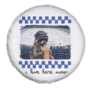 Hockey Mom Raccoon Iced Coffee Spare Tire Cover I Live Here Now TS14 Print Your Wear