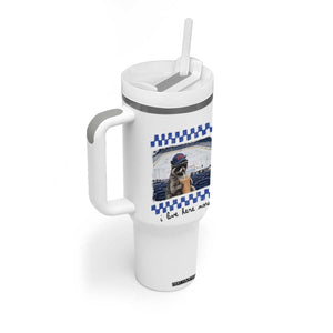 Hockey Mom Raccoon Iced Coffee Tumbler With Handle I Live Here Now TS14 Print Your Wear