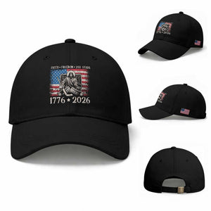 250 Years Faith and Freedom Christian Baseball Cap Jesus Hockey Player 4th of July American Flag TS14 Baseball Cap Universal Fit Black Print Your Wear