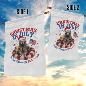 Raccoon 250th Anniversary Garden Flag Christmas in July