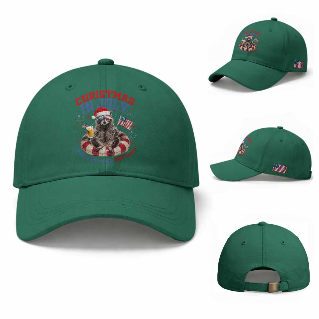 Raccoon 250th Anniversary Baseball Cap Christmas in July