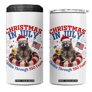 Raccoon 250th Anniversary 4 in 1 Can Cooler Tumbler Christmas in July
