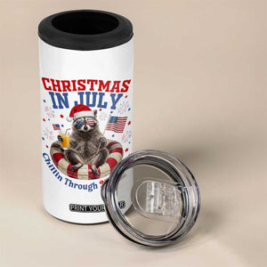 Raccoon 250th Anniversary 4 in 1 Can Cooler Tumbler Christmas in July