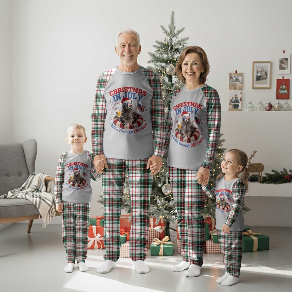 Raccoon 250th Anniversary Plaid Pajama Set Christmas in July TS14 Christmas Plaid Print Your Wear