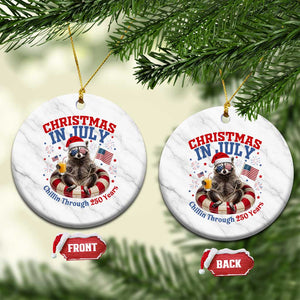 Raccoon 250th Anniversary Ceramic Ornament Christmas in July