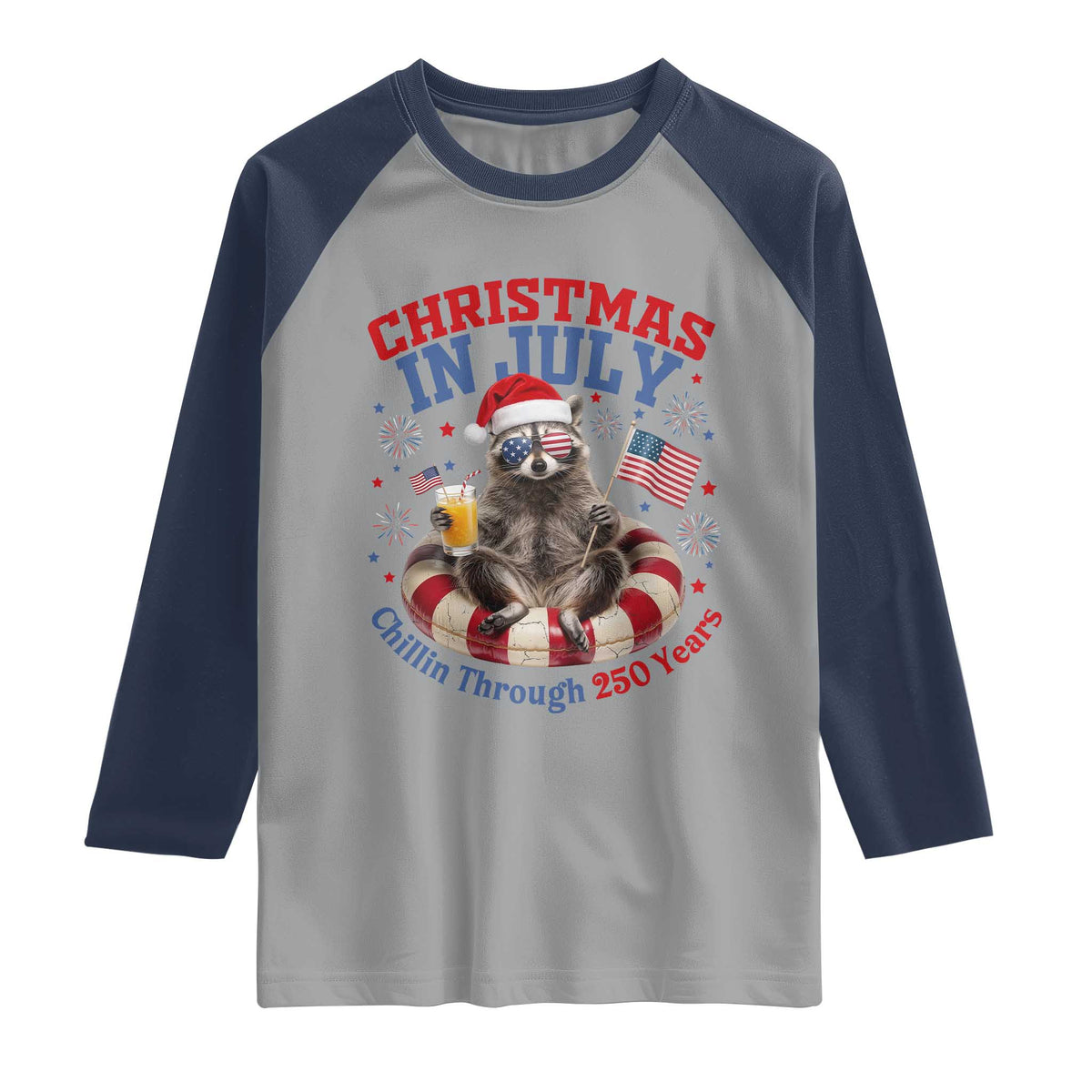 Raccoon 250th Anniversary Raglan Shirt Christmas in July