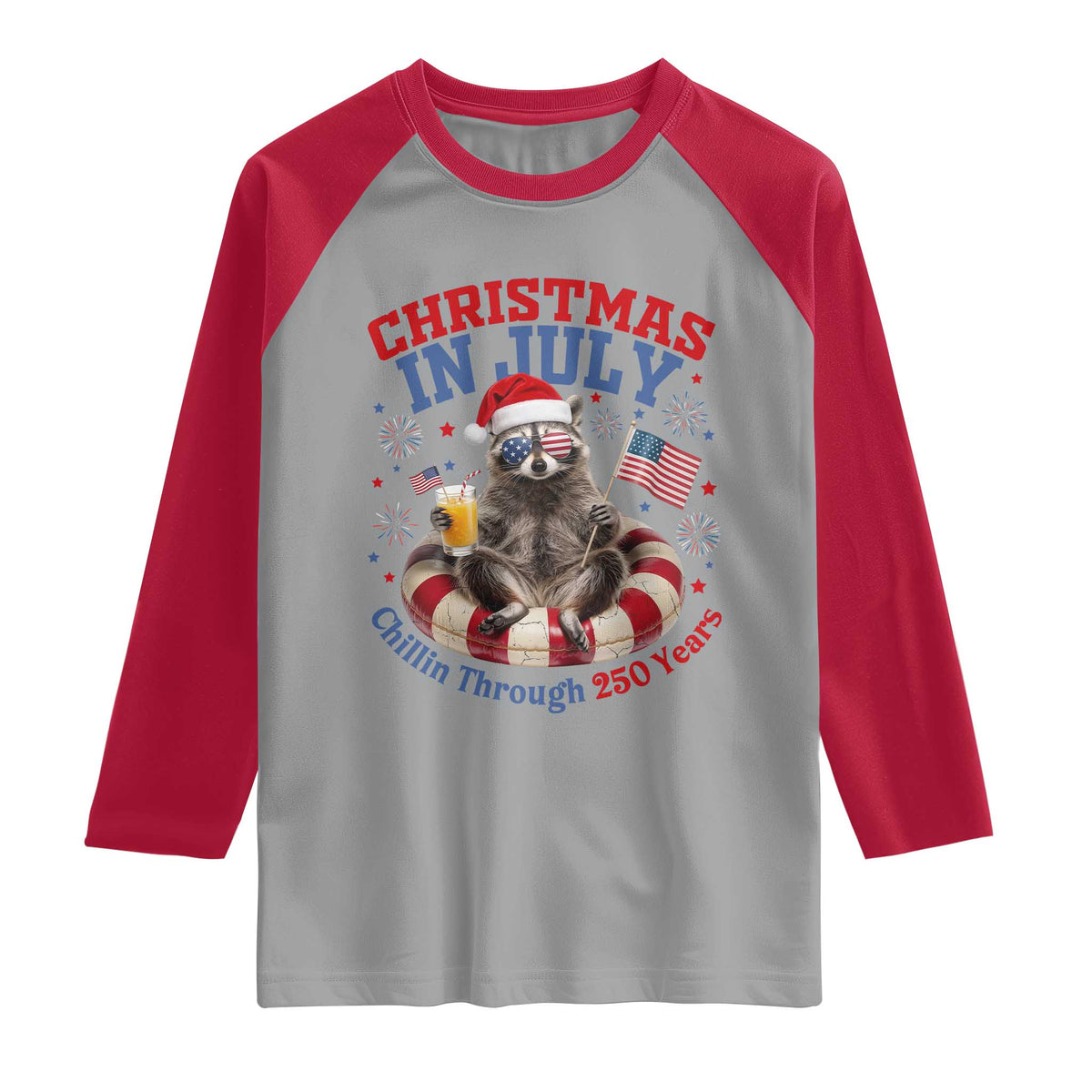 Raccoon 250th Anniversary Raglan Shirt Christmas in July