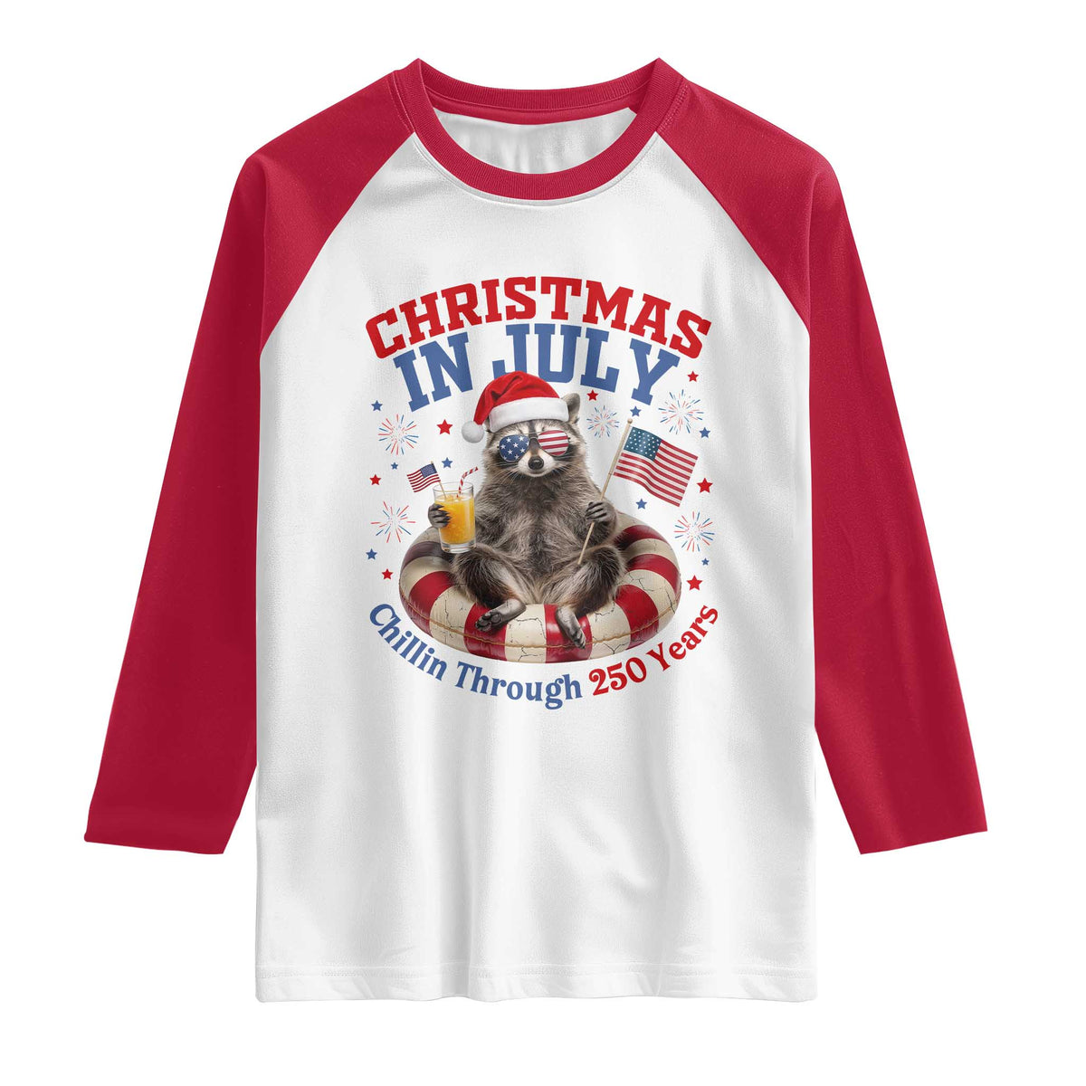 Raccoon 250th Anniversary Raglan Shirt Christmas in July