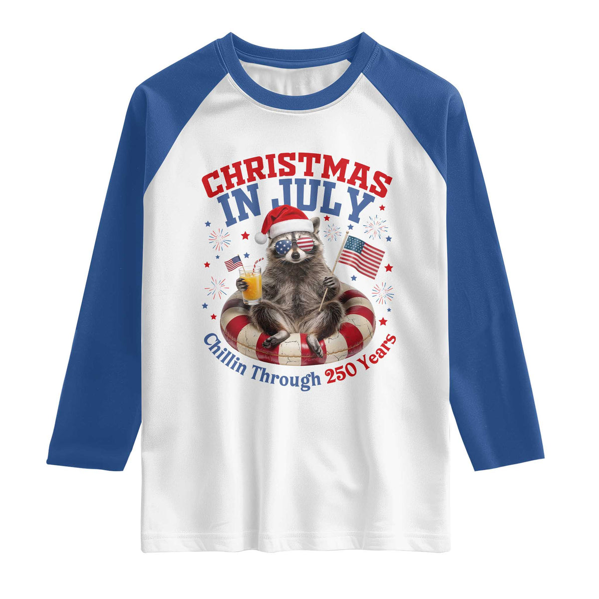 Raccoon 250th Anniversary Raglan Shirt Christmas in July