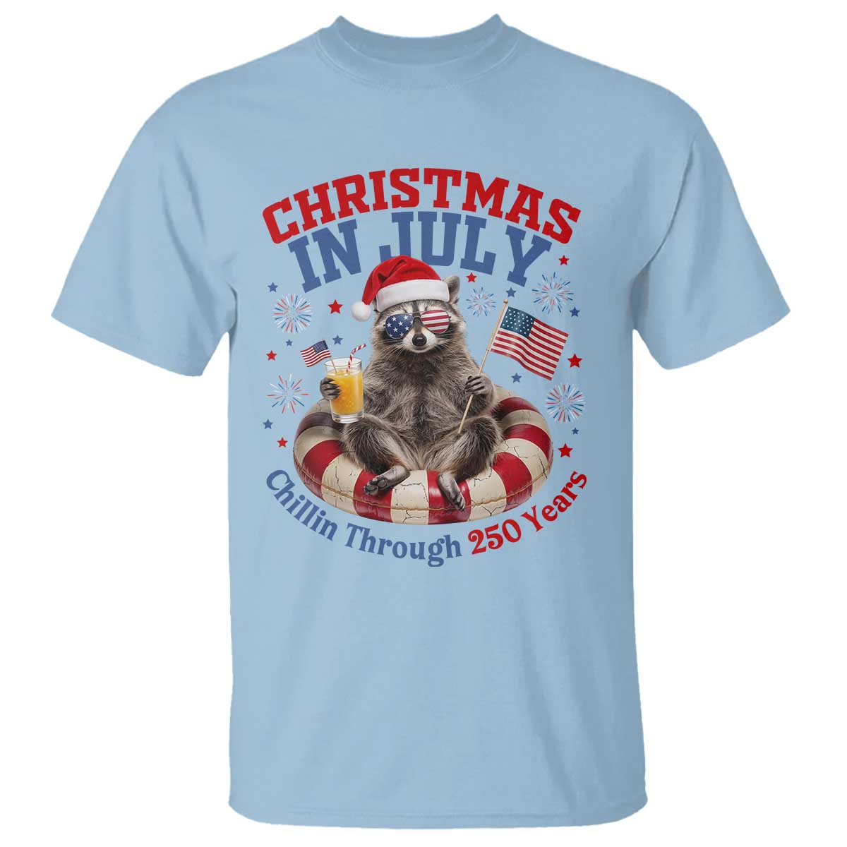 Raccoon 250th Anniversary T Shirt Christmas in July