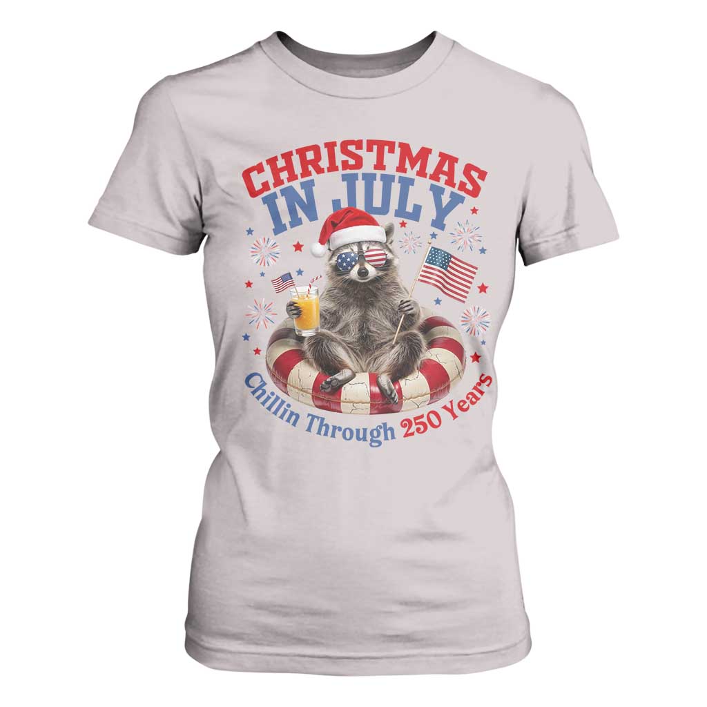 Raccoon 250th Anniversary T Shirt For Women Christmas in July