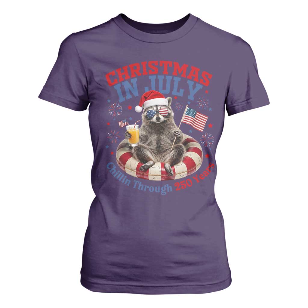 Raccoon 250th Anniversary T Shirt For Women Christmas in July