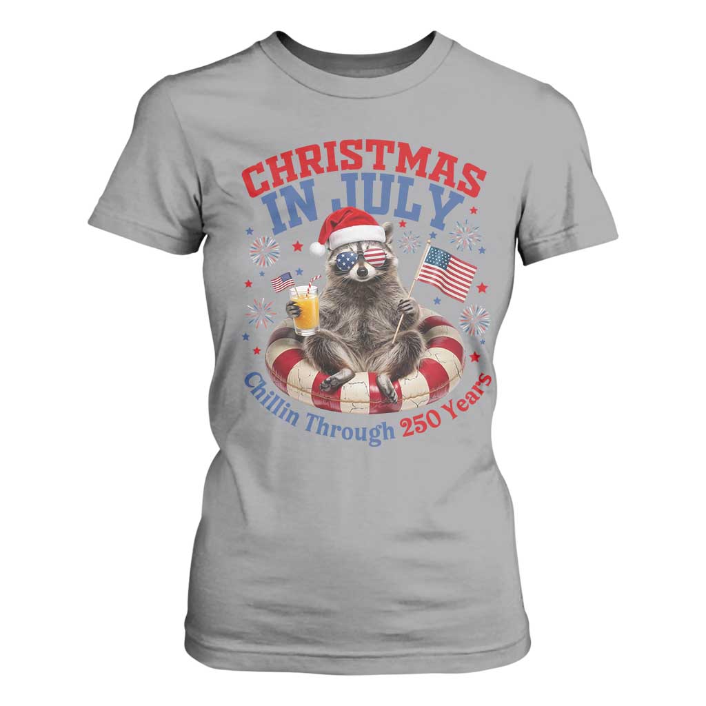Raccoon 250th Anniversary T Shirt For Women Christmas in July