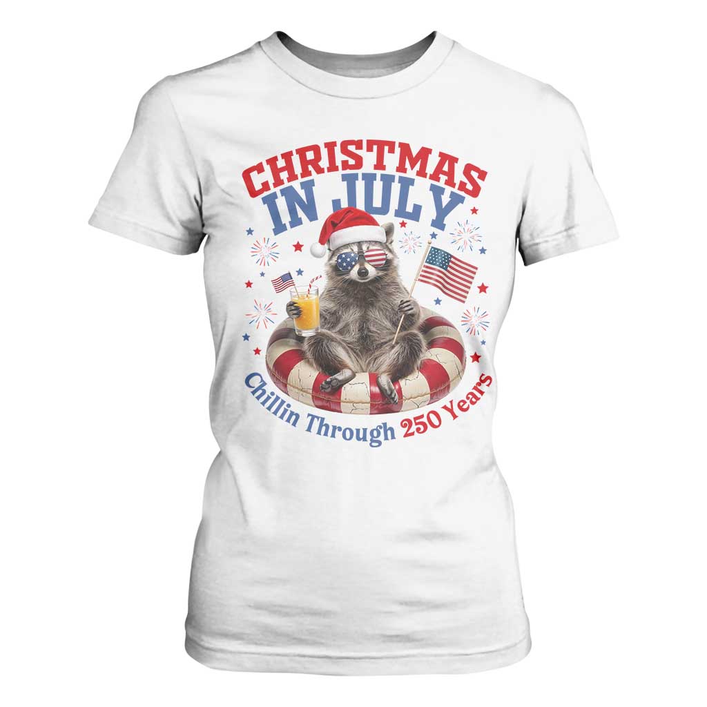 Raccoon 250th Anniversary T Shirt For Women Christmas in July