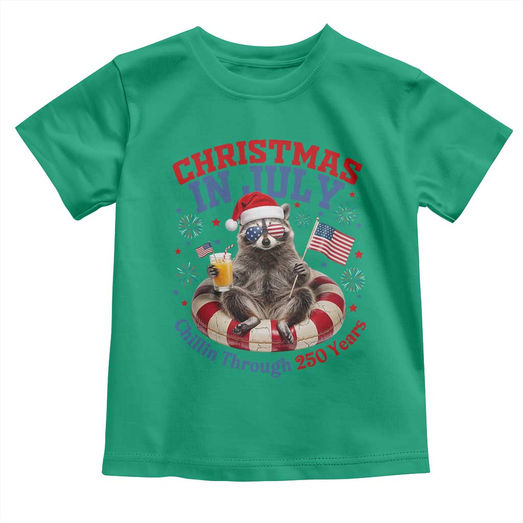 Raccoon 250th Anniversary Toddler T Shirt Christmas in July