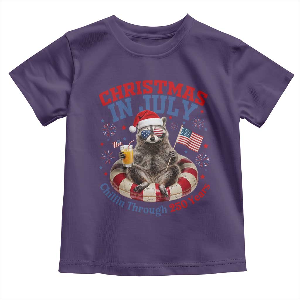 Raccoon 250th Anniversary Toddler T Shirt Christmas in July
