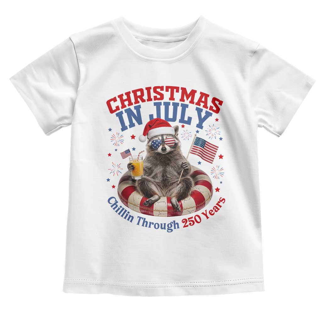Raccoon 250th Anniversary Toddler T Shirt Christmas in July