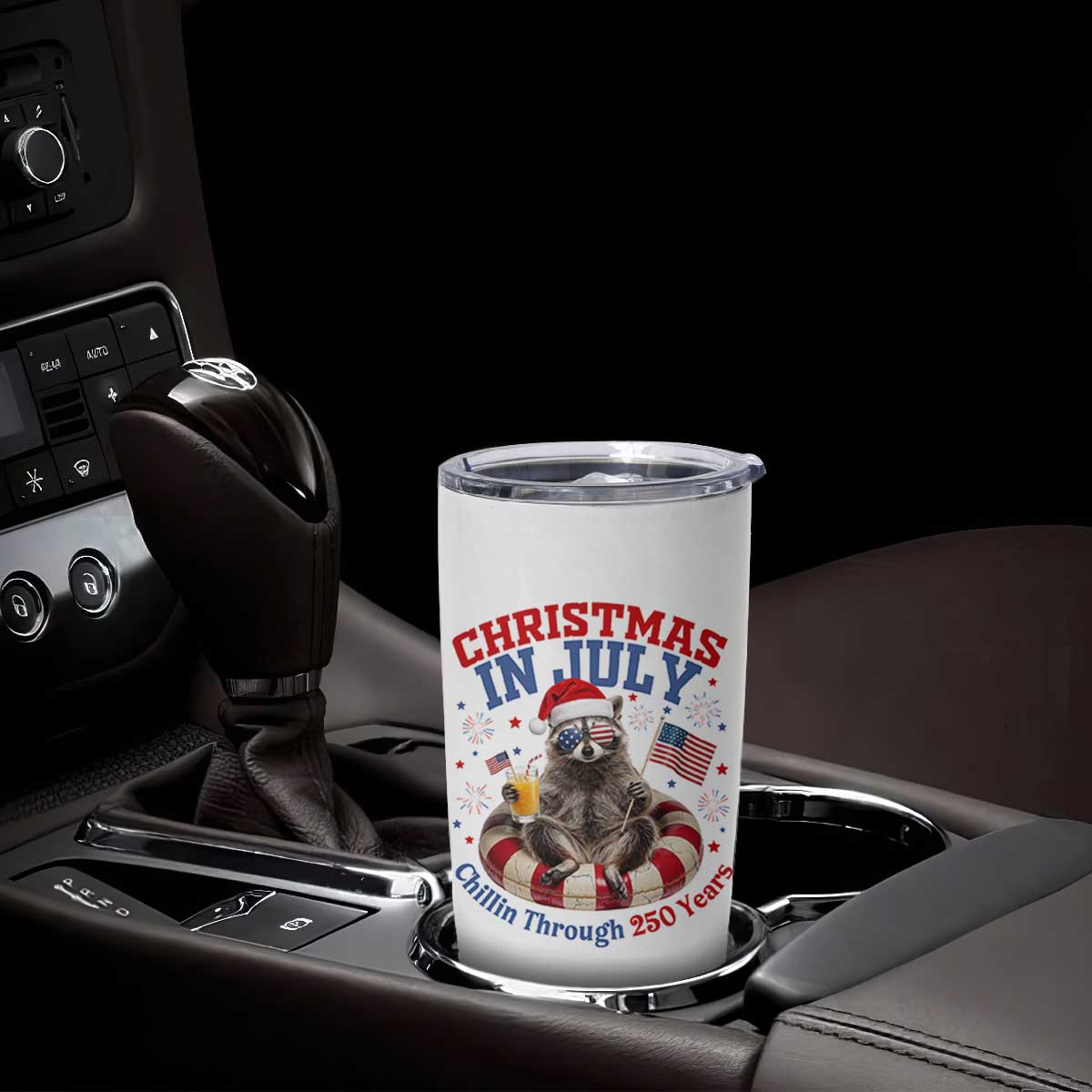 Raccoon 250th Anniversary Tumbler Cup Christmas in July
