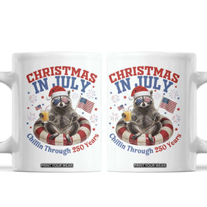 Raccoon 250th Anniversary Coffee Mug Christmas in July