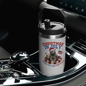 Raccoon 250th Anniversary Flip Straw Tumbler Christmas in July