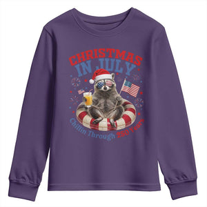 Raccoon 250th Anniversary Youth Sweatshirt Christmas in July TS14 Purple Print Your Wear