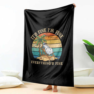 Snowman in july Throw Blanket Hawaian Beach Vacation Christmas in July