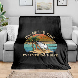 Snowman in july Throw Blanket Hawaian Beach Vacation Christmas in July