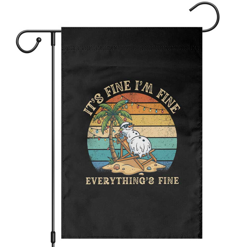 Snowman in july Garden Flag Hawaian Beach Vacation Christmas in July TS14 Black Print Your Wear