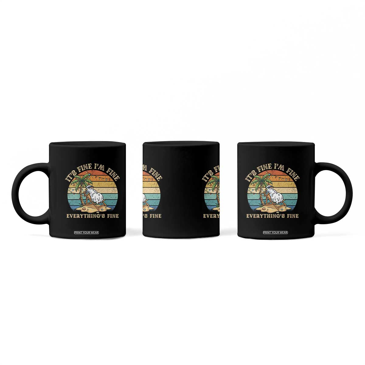 Snowman in july Coffee Mug Hawaian Beach Vacation Christmas in July