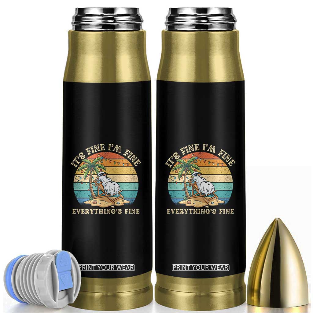 Snowman in july Bullet Tumbler Hawaian Beach Vacation Christmas in July TS14 Black Print Your Wear