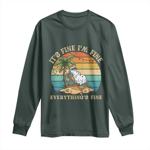 Snowman in july Long Sleeve Shirt Hawaian Beach Vacation Christmas in July
