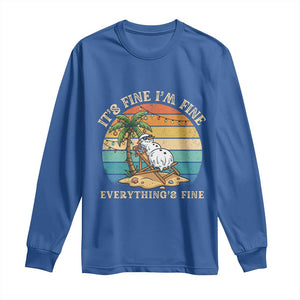 Snowman in july Long Sleeve Shirt Hawaian Beach Vacation Christmas in July