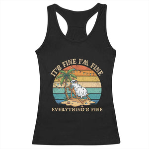 Snowman in july Racerback Tank Top Hawaian Beach Vacation Christmas in July