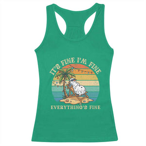 Snowman in july Racerback Tank Top Hawaian Beach Vacation Christmas in July