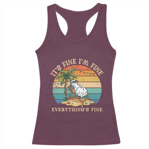 Snowman in july Racerback Tank Top Hawaian Beach Vacation Christmas in July