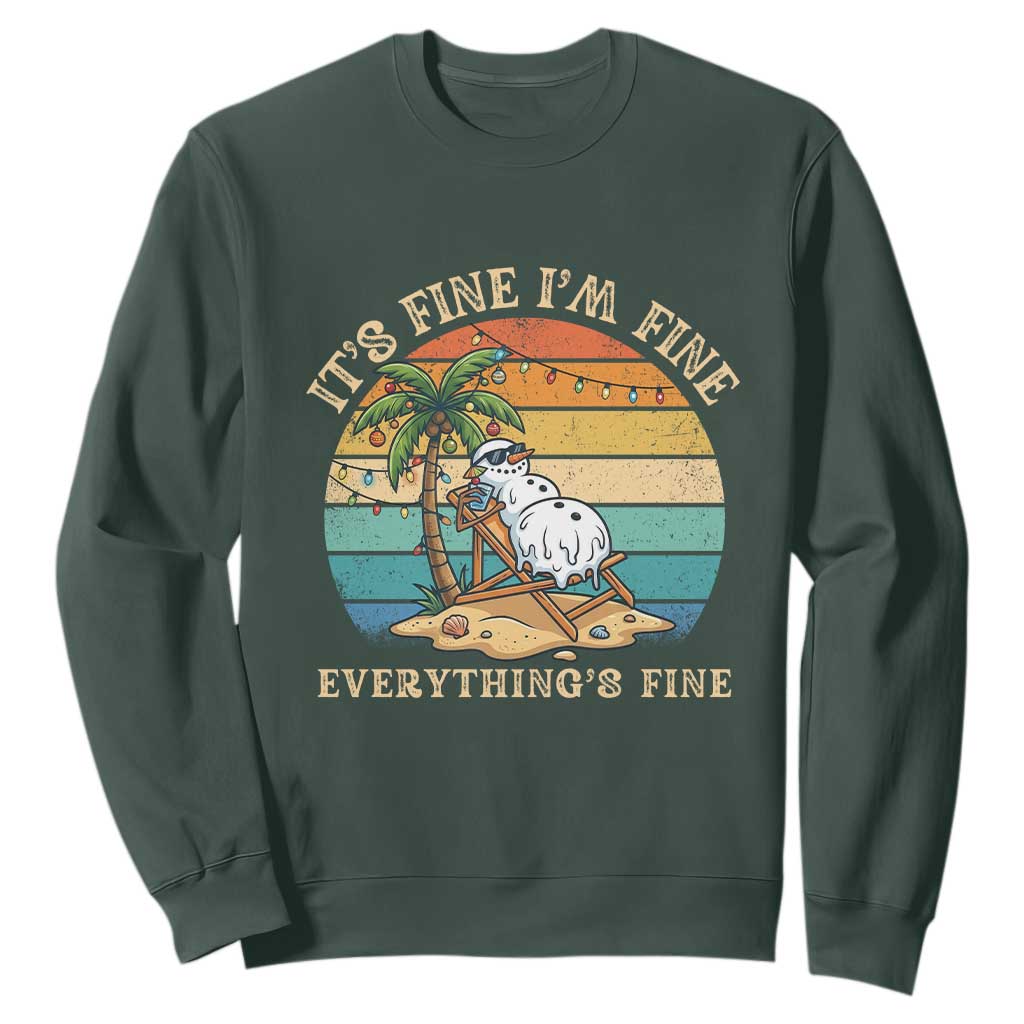 Snowman in july Sweatshirt Hawaian Beach Vacation Christmas in July