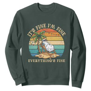Snowman in july Sweatshirt Hawaian Beach Vacation Christmas in July