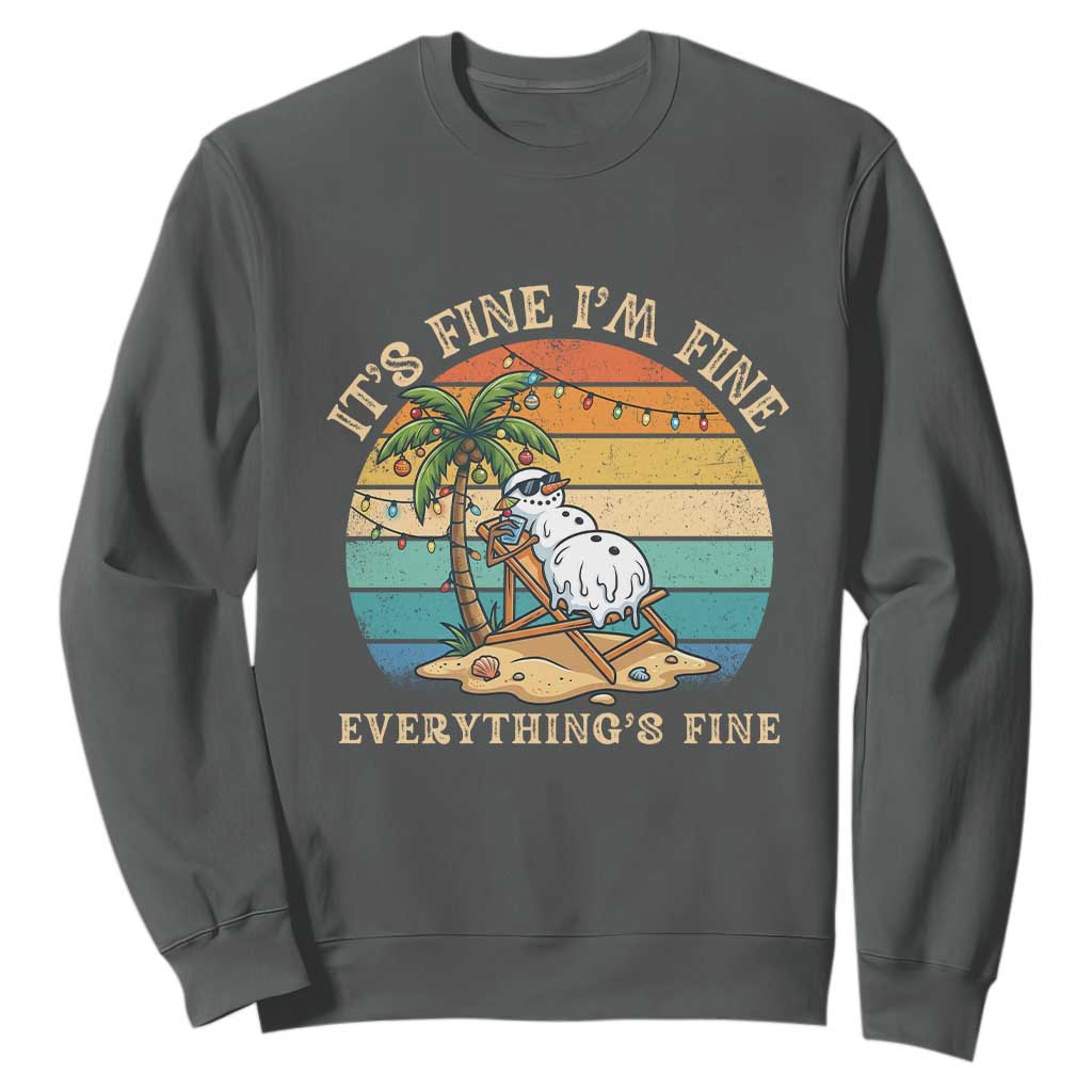 Snowman in july Sweatshirt Hawaian Beach Vacation Christmas in July