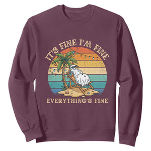Snowman in july Sweatshirt Hawaian Beach Vacation Christmas in July