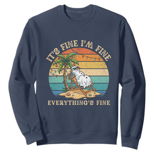Snowman in july Sweatshirt Hawaian Beach Vacation Christmas in July