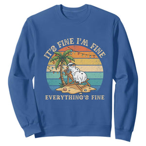Snowman in july Sweatshirt Hawaian Beach Vacation Christmas in July