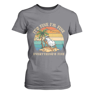 Snowman in july T Shirt For Women Hawaian Beach Vacation Christmas in July
