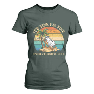 Snowman in july T Shirt For Women Hawaian Beach Vacation Christmas in July