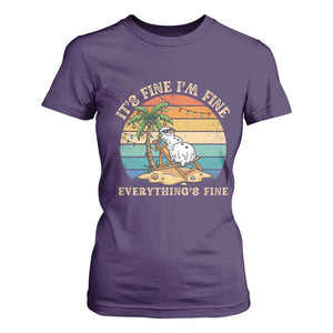 Snowman in july T Shirt For Women Hawaian Beach Vacation Christmas in July