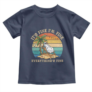 Snowman in july Toddler T Shirt Hawaian Beach Vacation Christmas in July