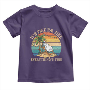 Snowman in july Toddler T Shirt Hawaian Beach Vacation Christmas in July